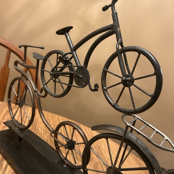 Bicycle Bike sculpture - metal home decor - stacked metal art 21" wide - Picture 4 of 7